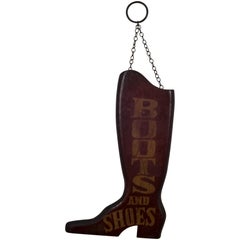 Vintage "Boots and Shoes" Store Sign, circa 1960