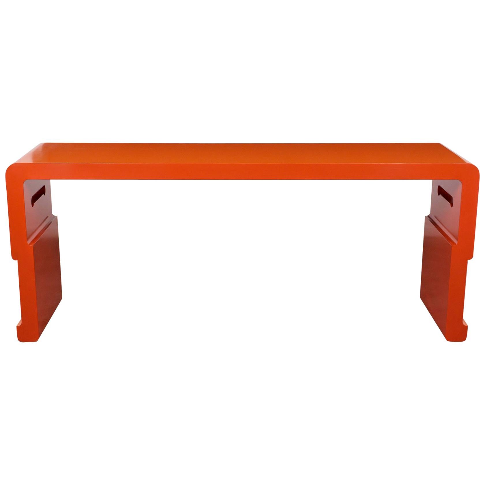 Stylish 1970s Lacquered Console Table