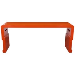 Stylish 1970s Lacquered Console Table