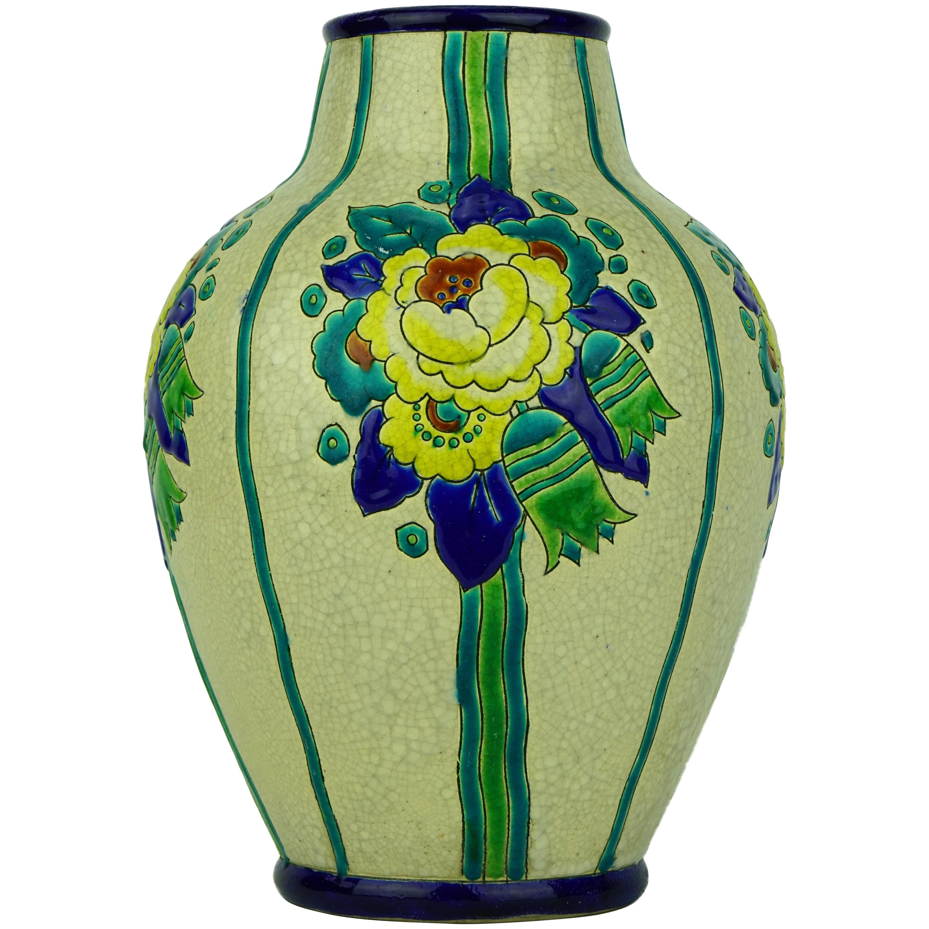 Art Deco Keramis Boch La Louviere Vase