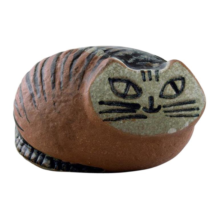 Lisa Larson for Gustavsberg, Stoneware Figure of Lying Cat