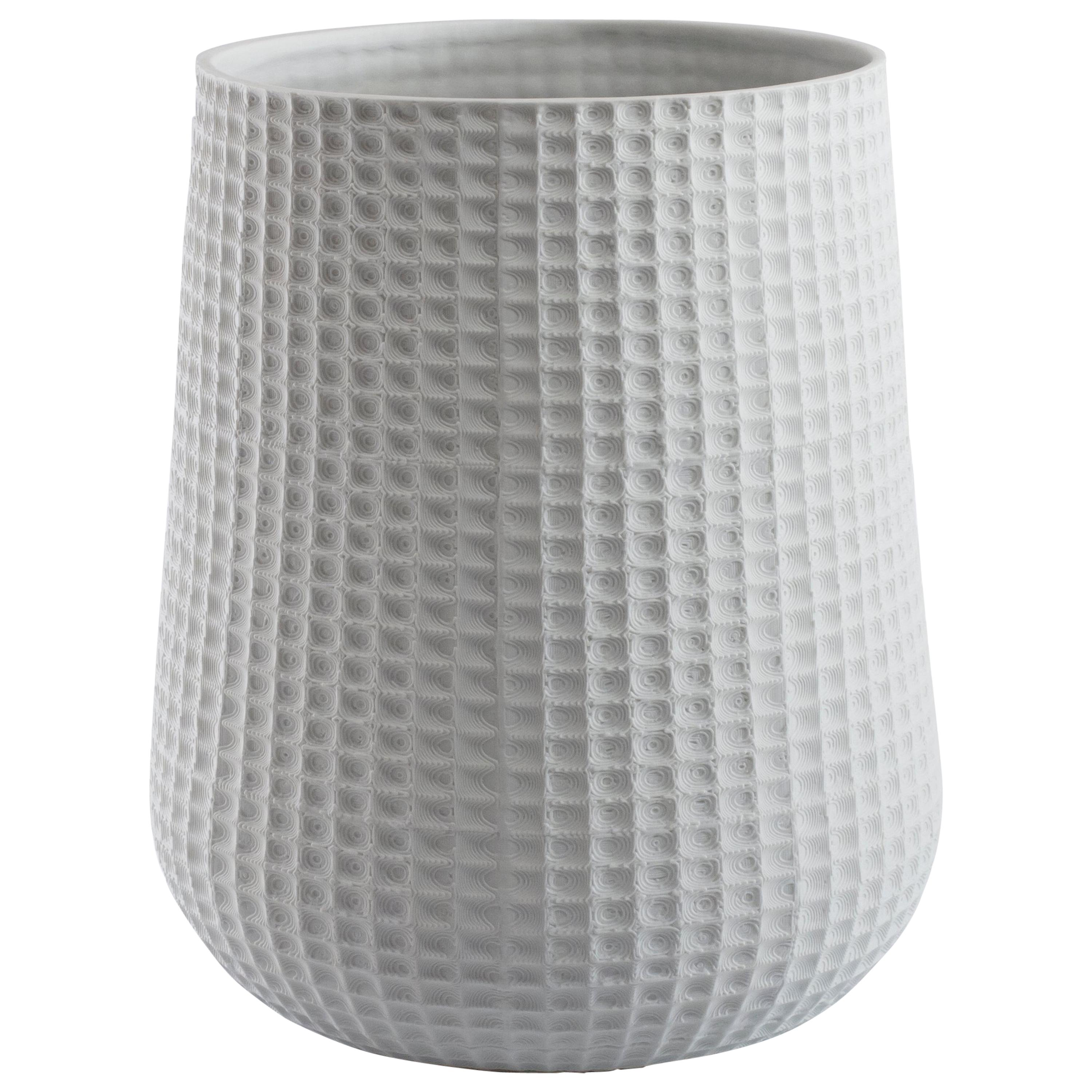 Trace Vase in Feldspar Porcelain in Matte Finish For Sale