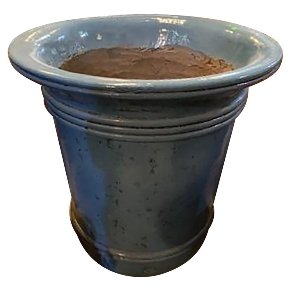 Blue Terra Cotta Planter For Sale