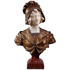 Early 20th Century Art Deco Portrait Bust by Affortunato Gory (1895-1925)