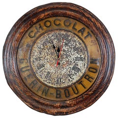 Original French Chocolat Guerin Boutron Advertising Clock