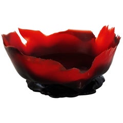 Gaetano Pesce Italian Contemporary Black and Red Basket in Polyurethane Resin