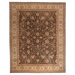 Tapis en laine pakistanaise marron