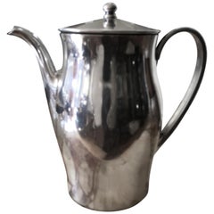 Retro Midcentury Hotel Silver Coffee Pot