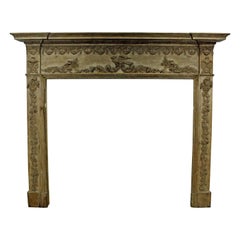 Antique Carved French Country Fireplace Mantel