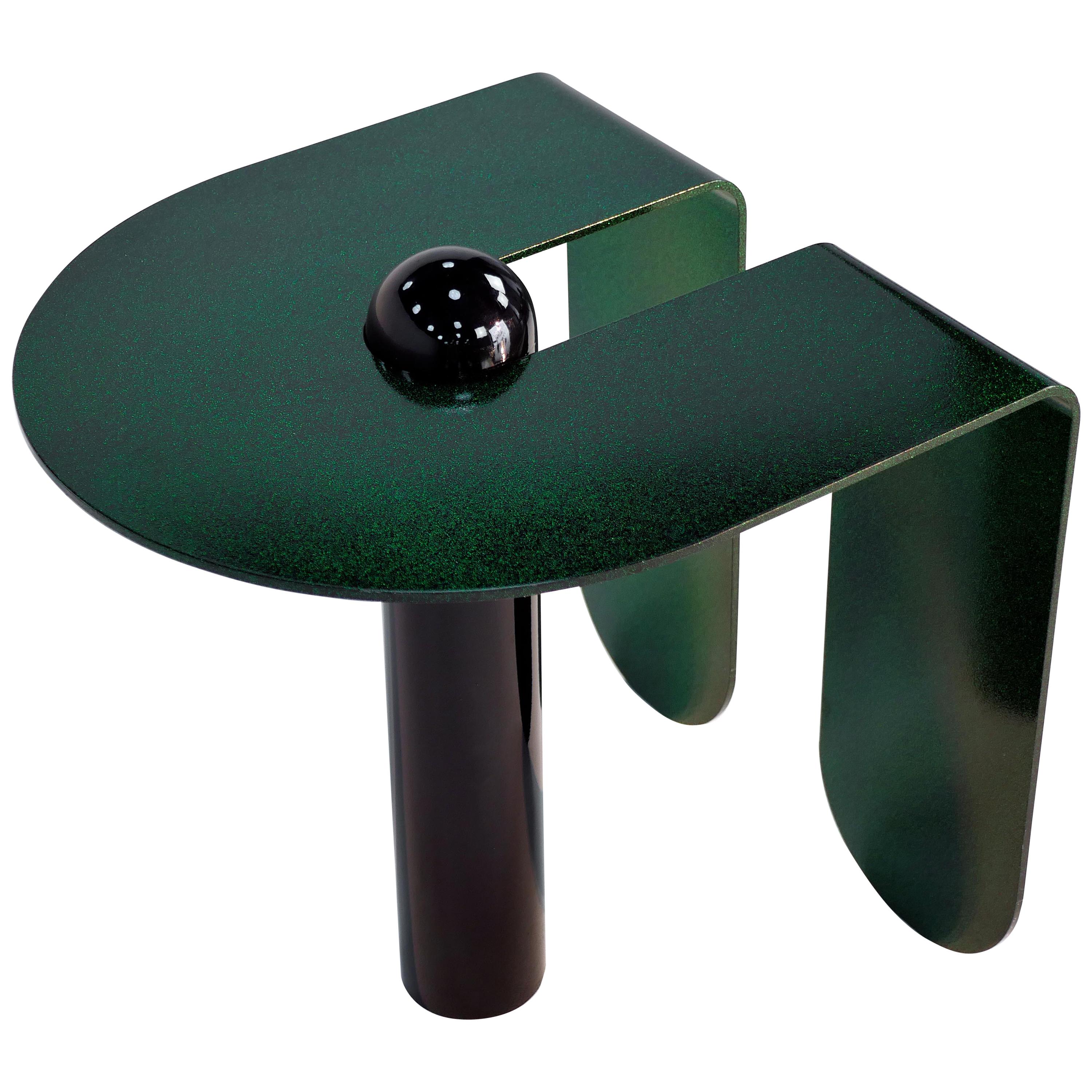 Playful Geometric Side Table by Birnam Wood Studio and Suna Bonometti