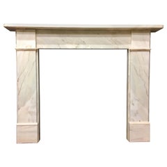 Antique 19th Century Victorian Statuary Marble Fireplace Surround