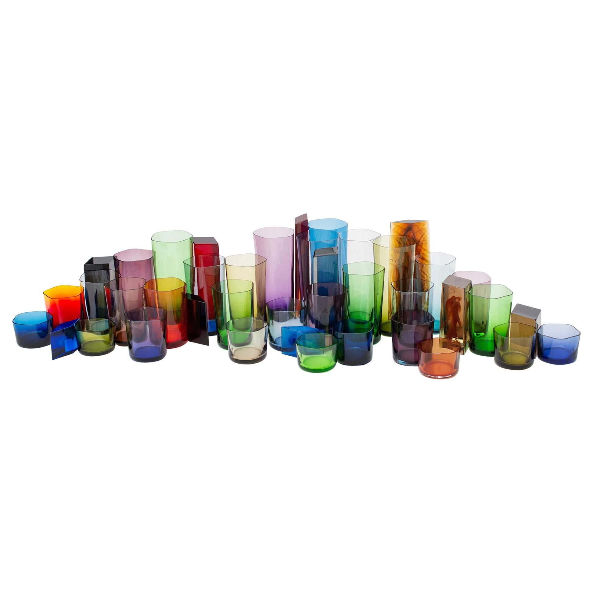 Polygon Glassware by Omer Arbel For OAO Works, Geometric Blown Glass Sculpture im Angebot
