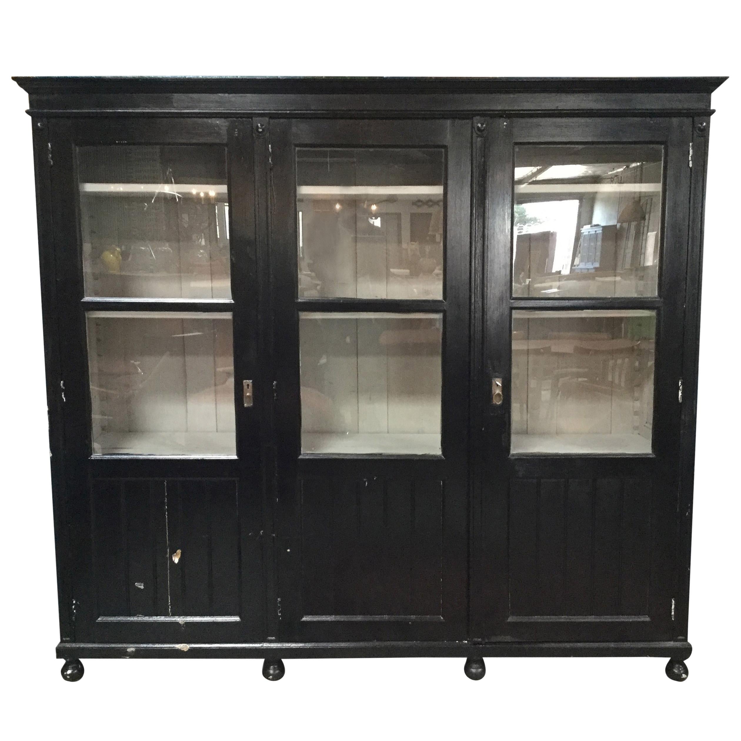 Antique Black European Hutch