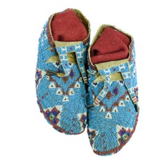 Sioux Native Dragonfly Beaded Moccasins