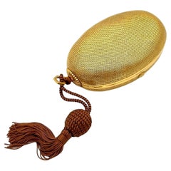 Used BULGARI Gold Minaudiere Evening Bag
