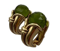 Bulgari Gold Peridot Cornucopia Earrings
