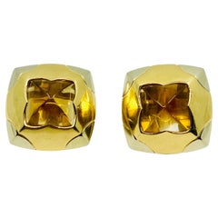 Bulgari Gold Pyramid Earrings 
