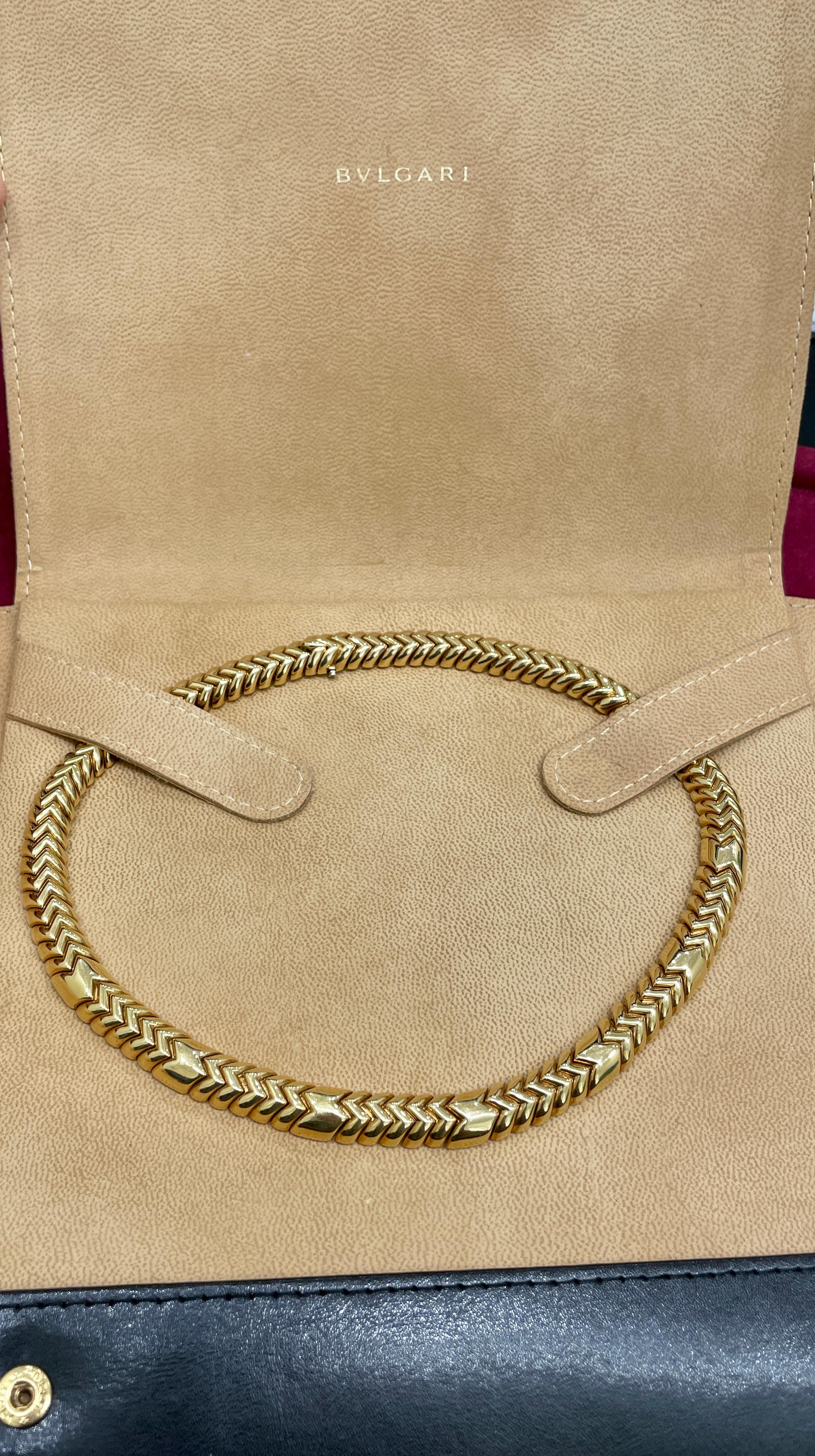 Bulgari Gold-Halskette „Spiga“ im Zustand „Hervorragend“ in Napoli, NA