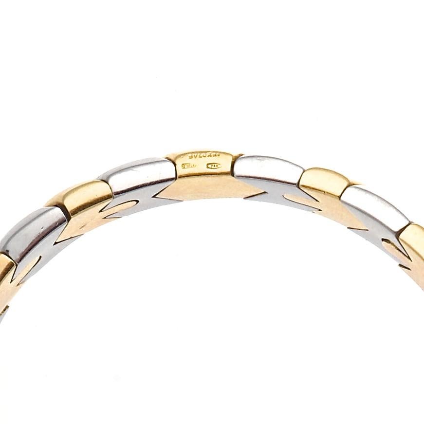 Bulgari Gold and Steel Bracelet In Excellent Condition In Beverly Hills, CA