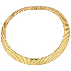 Bulgari Gold Tubogas Vintage Necklace