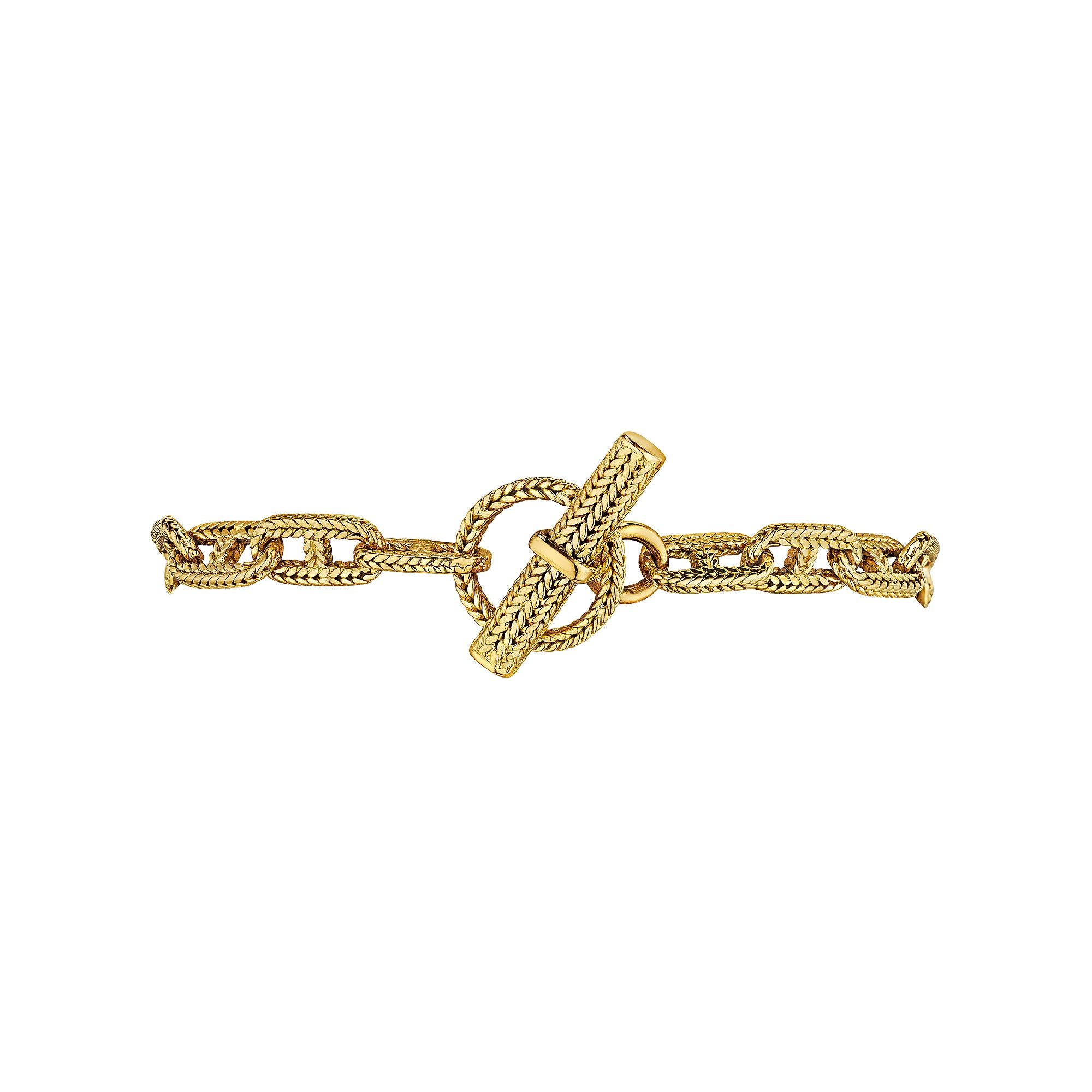 Moderniste Bulgari, bracelet à maillons nautiques vintage en or en vente