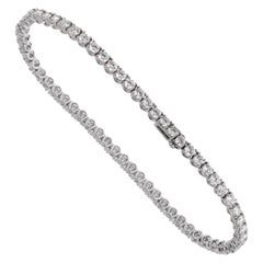 Bulgari Bracelet tennis Griffe en or blanc avec diamants de 6,34 carats
