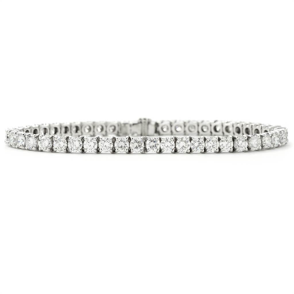 Contemporain Bulgari Griffe Bracelet Tennis Platine 9.00 Carat avec boîte