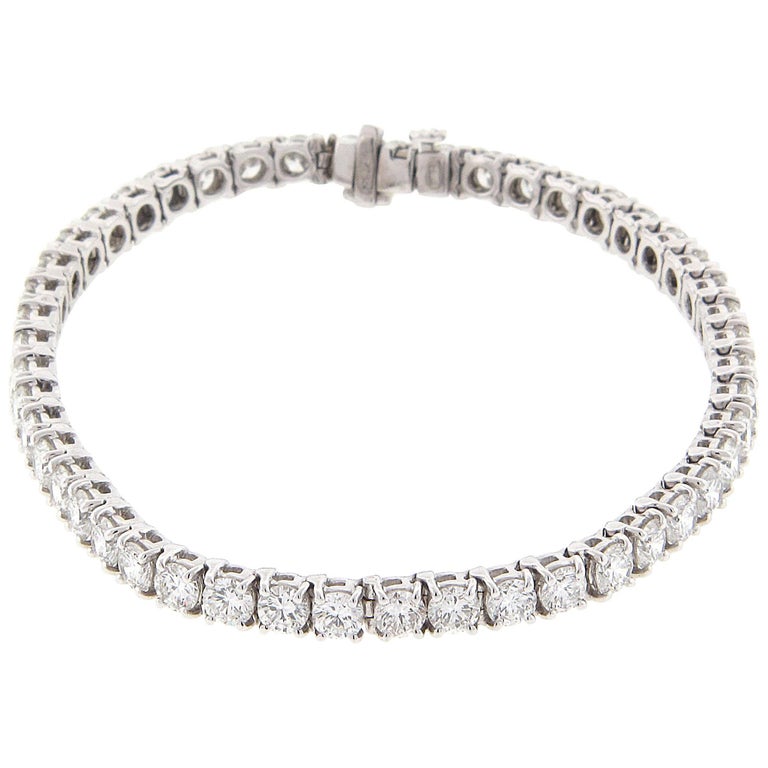 Bulgari Griffe Tennis Bracelet Platinum 9.00 Carat with Box For Sale at  1stDibs | bulgari tennis bracelet, griffe bracelet, bvlgari tennis bracelet