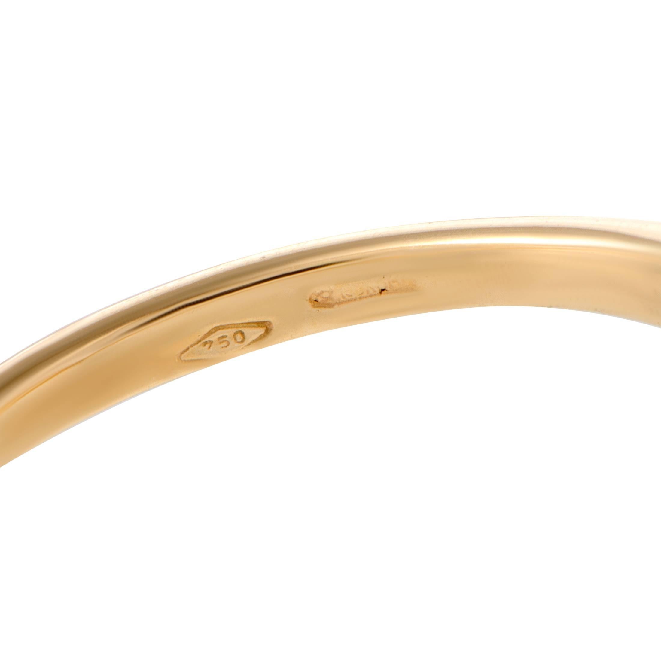 Bulgari Heart Cut Diamond Yellow Gold Bypass Ring 1
