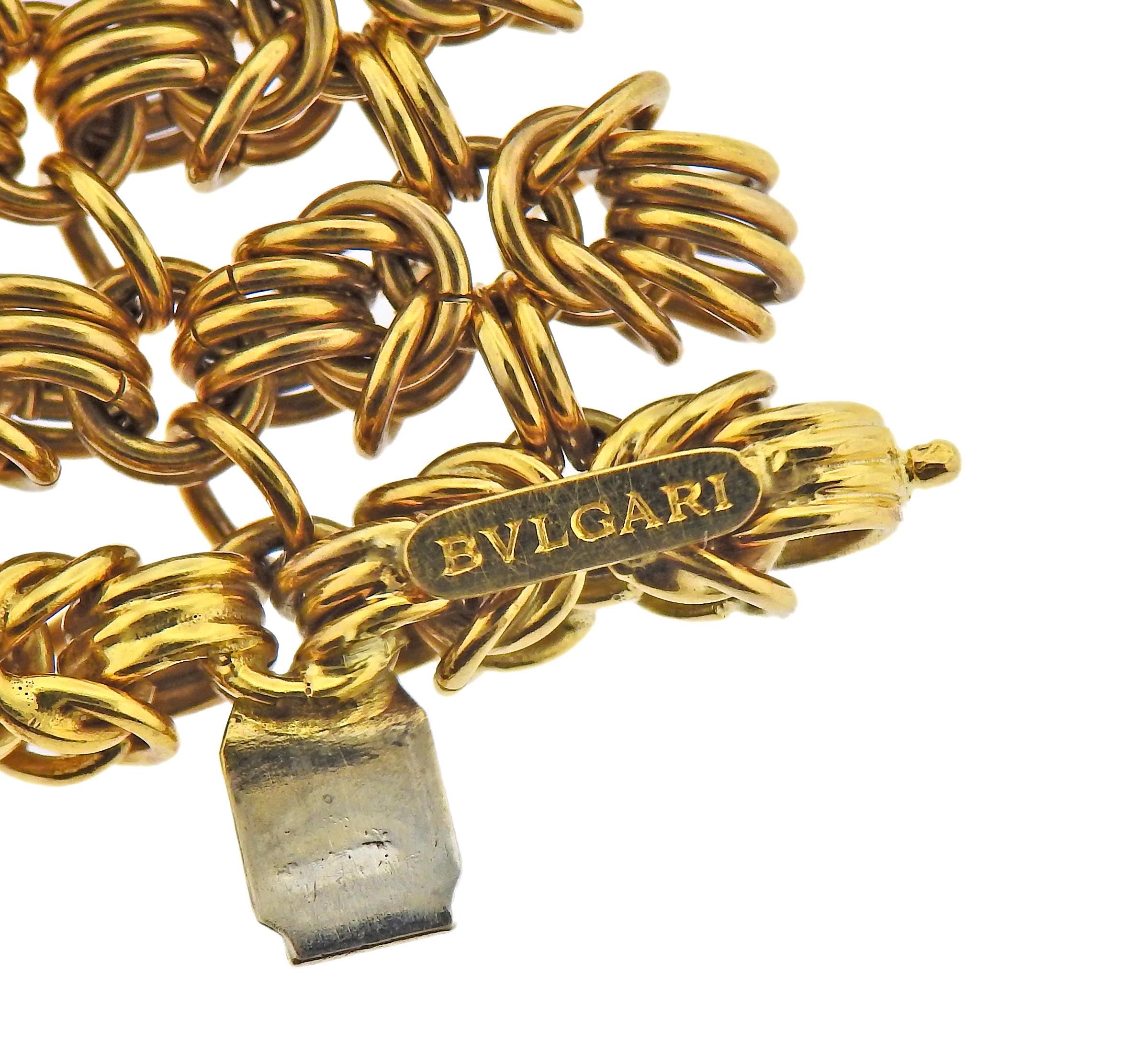 Women's Bulgari Hercules Knot Gold Bracelet For Sale