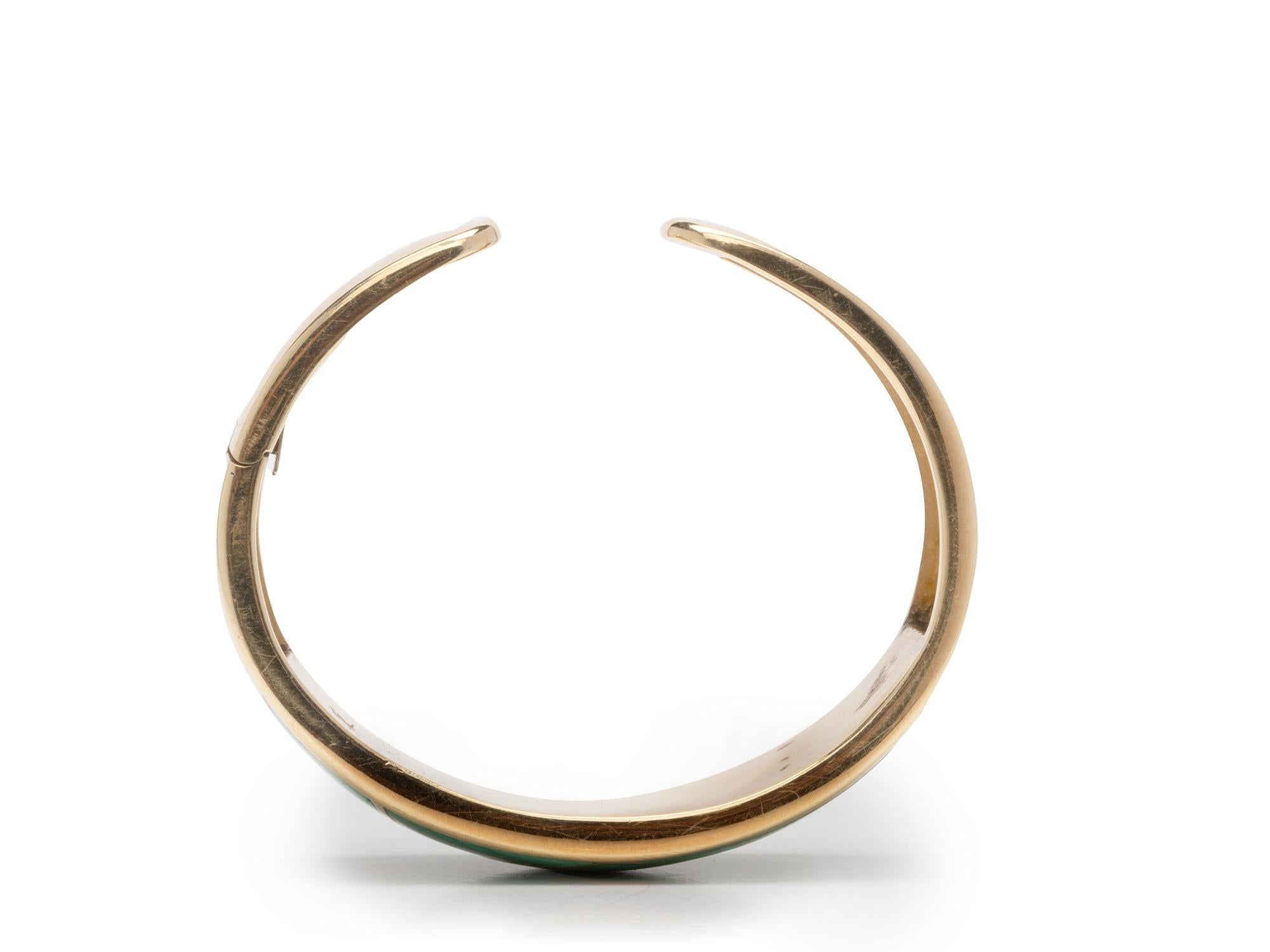 Women's Bulgari Inlay Malachite Cuff For Sale