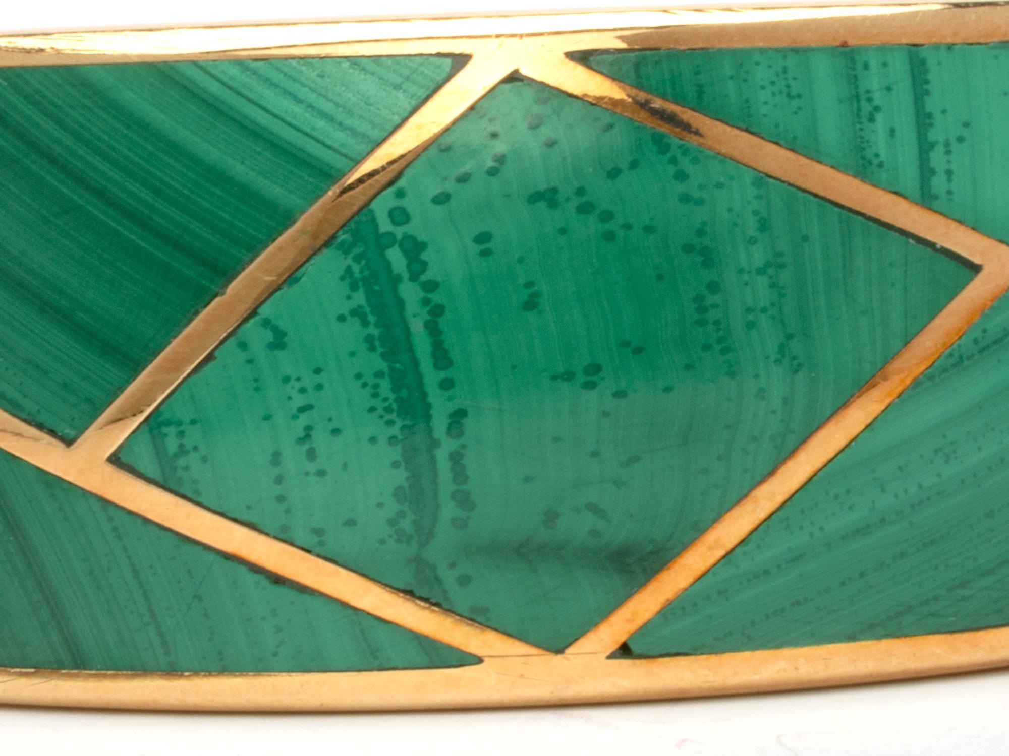 Bulgari Inlay Malachite Cuff For Sale 1