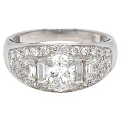 Bulgari-Inspired Trombino Ring with GIA-Certified Oval Diamond