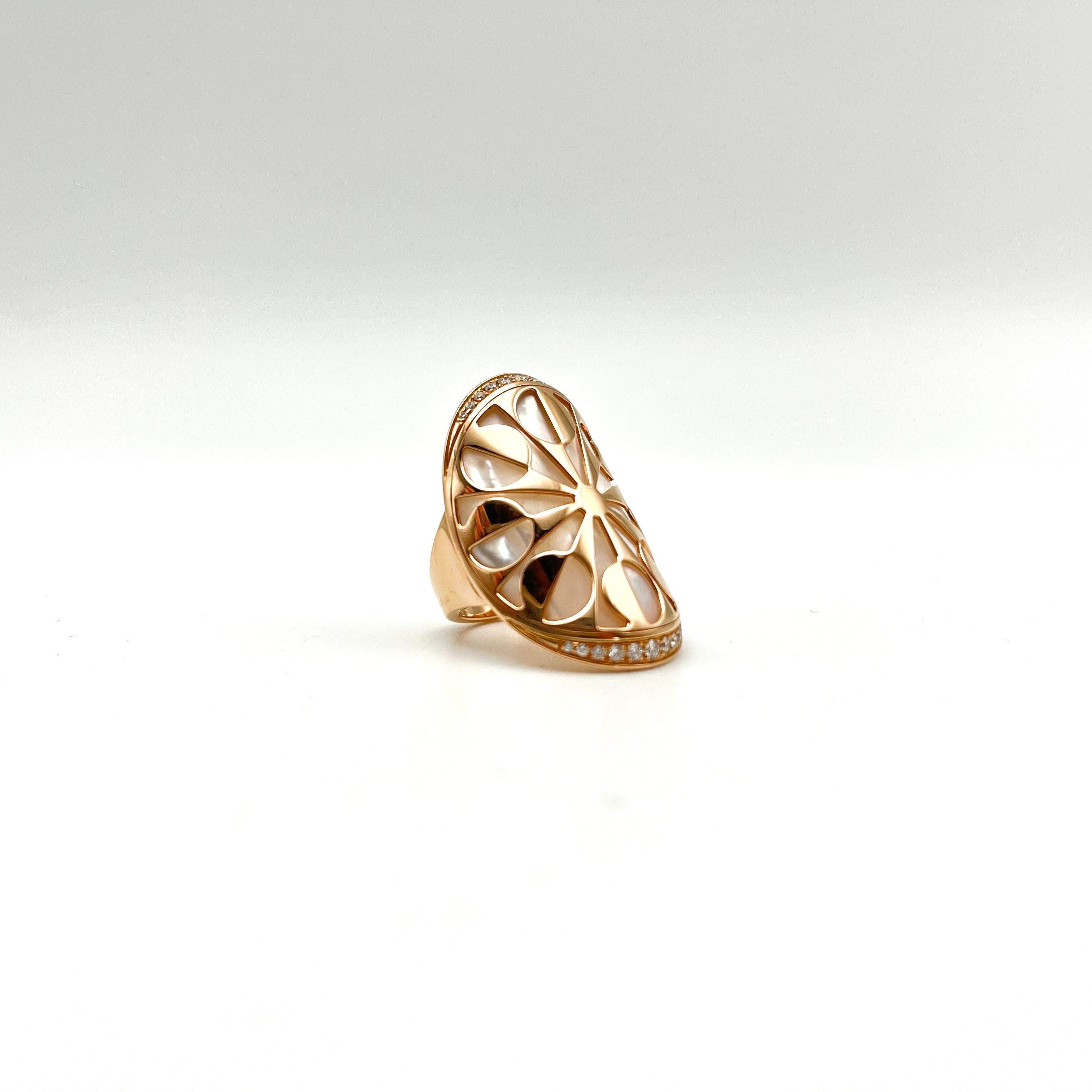 Bulgari Intarsio Perlmutt Ring (Moderne)