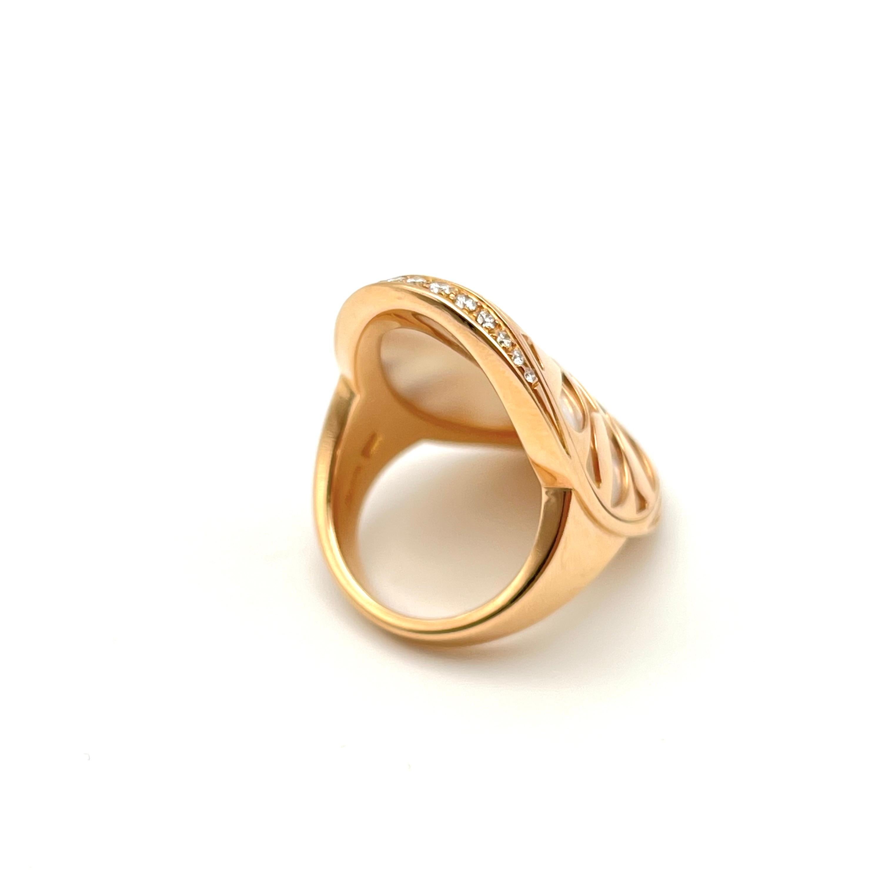 Bulgari Intarsio Perlmutt Ring Damen