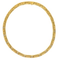 Bulgari Parentesi-Halskette aus 18 Karat Gold mit italienischem Diamanten