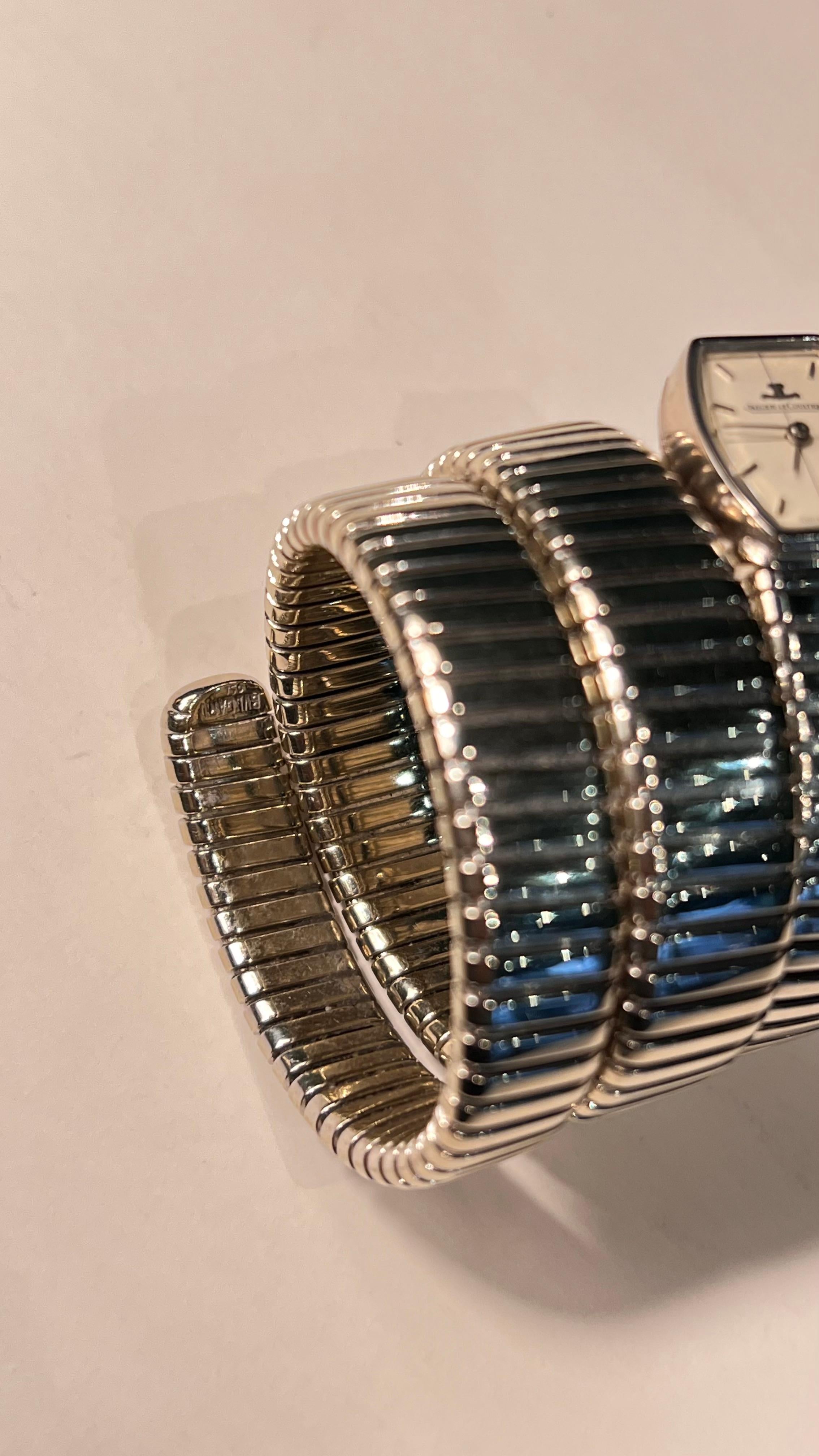 Bulgari Jaeger LeCoultre Tubogas Bracelet Watch 1960s For Sale 10