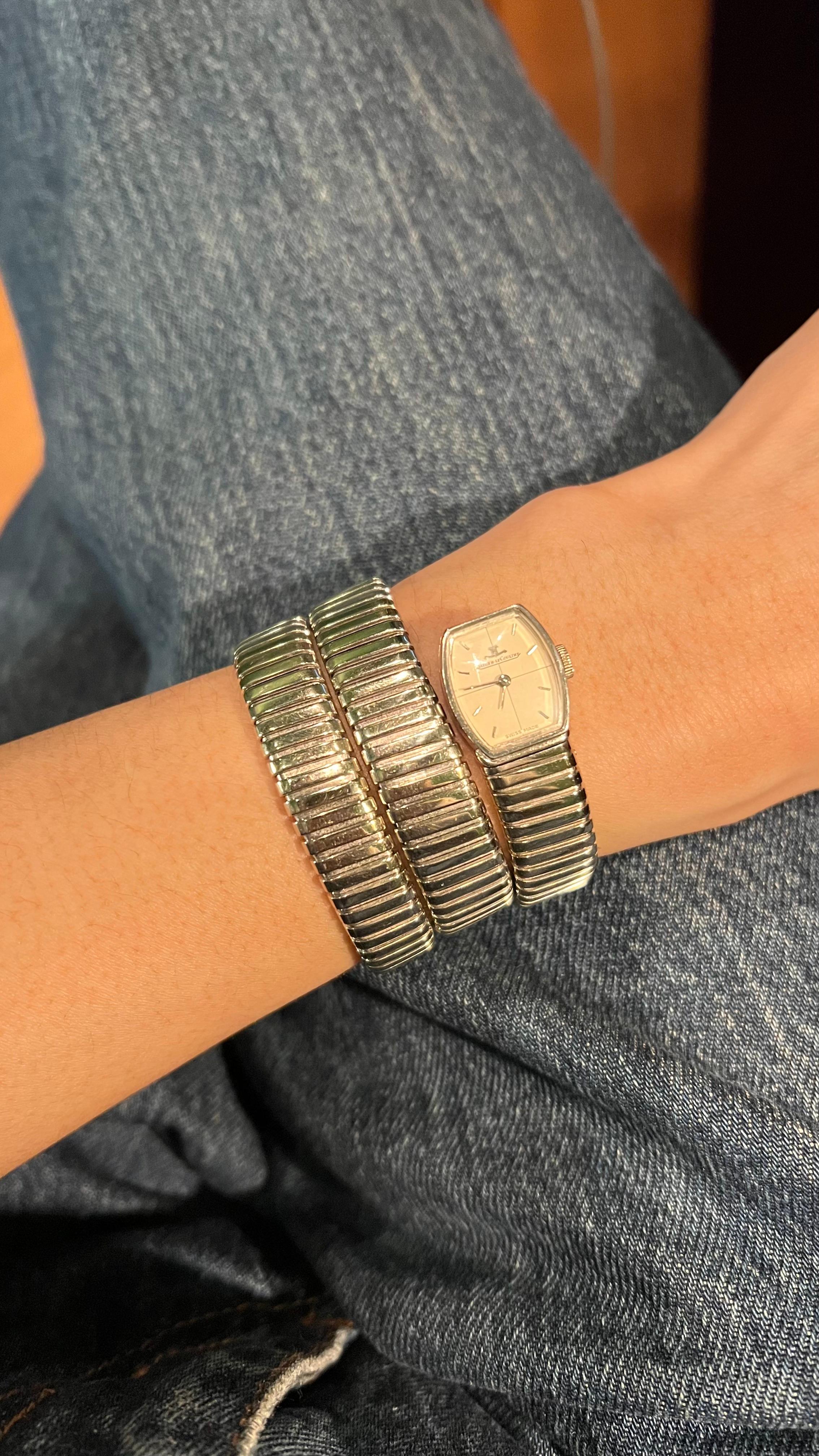 Bulgari Jaeger LeCoultre Tubogas Bracelet Watch 1960s For Sale 1