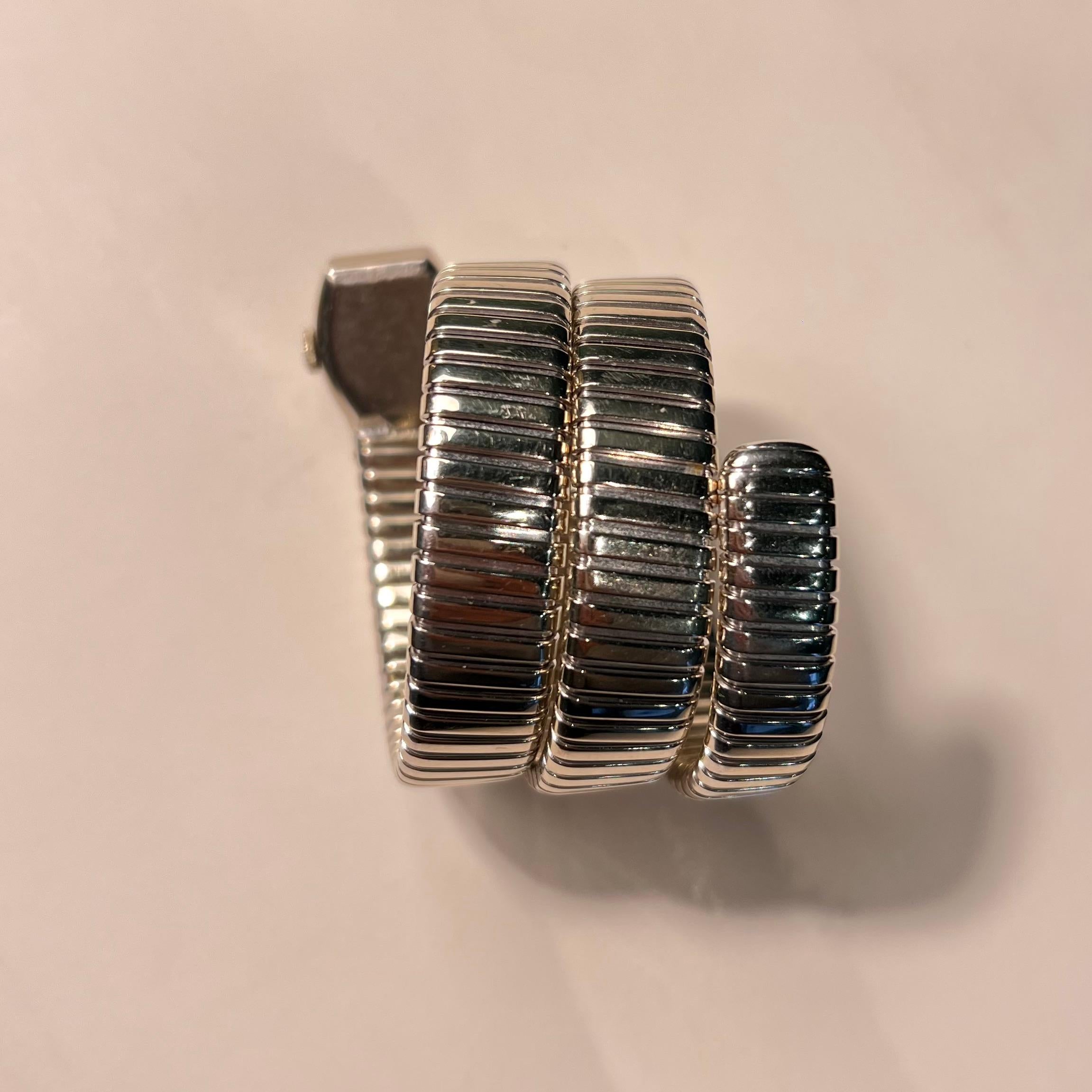 Bulgari Jaeger LeCoultre Tubogas Bracelet Watch 1960s For Sale 5