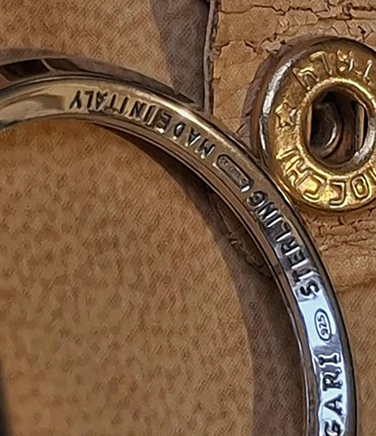 BULGARI key ring in solid 925‰ silver For Sale 6