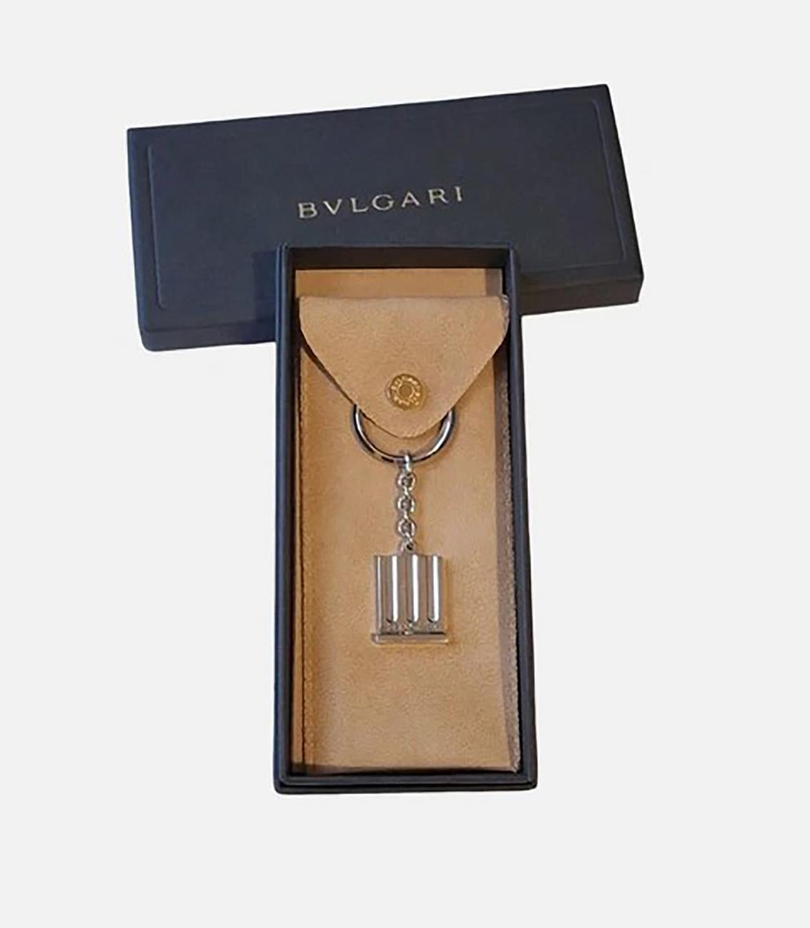 Women's or Men's BULGARI key ring in solid 925‰ silver For Sale