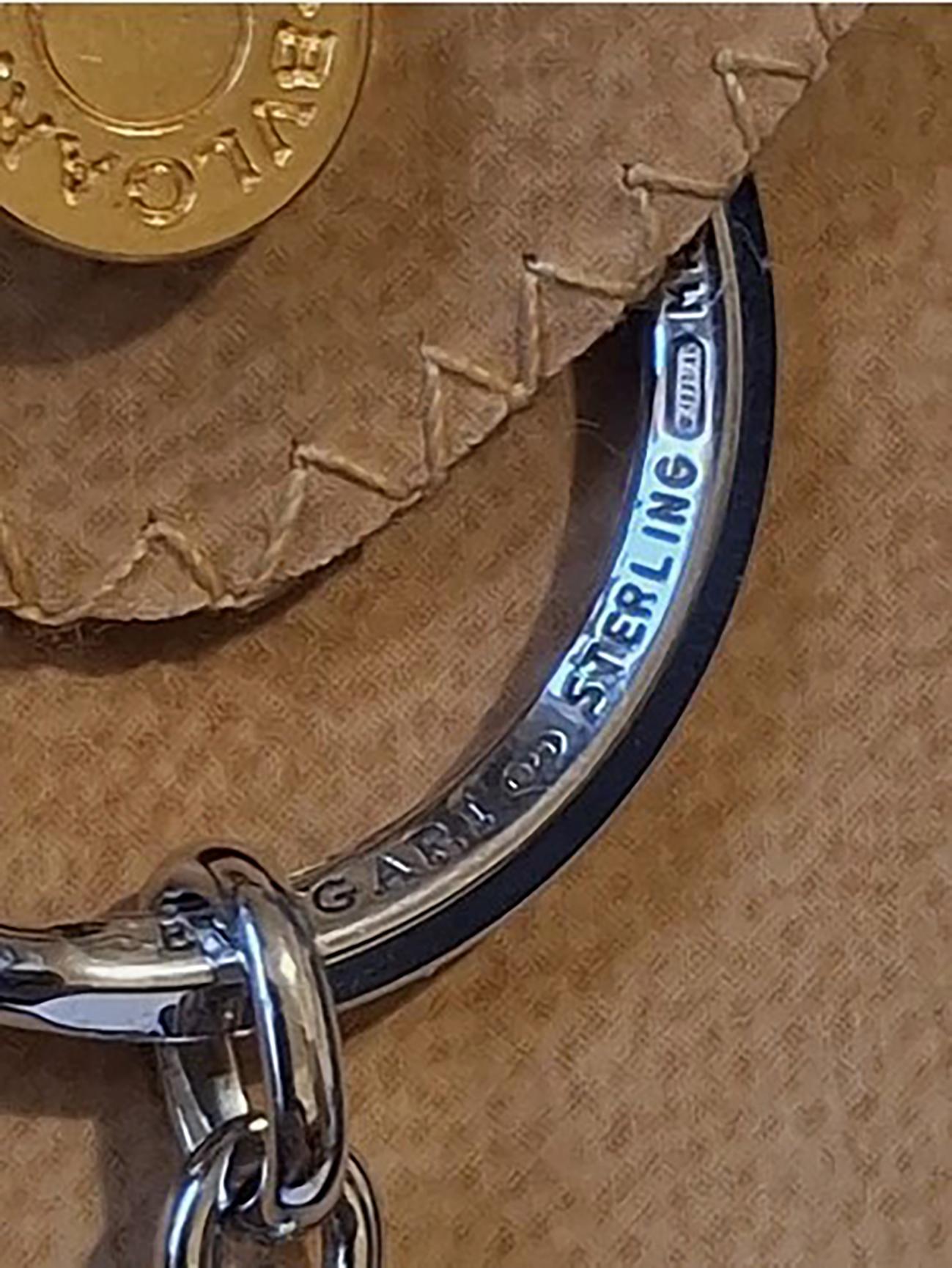 BULGARI key ring in solid 925‰ silver For Sale 2