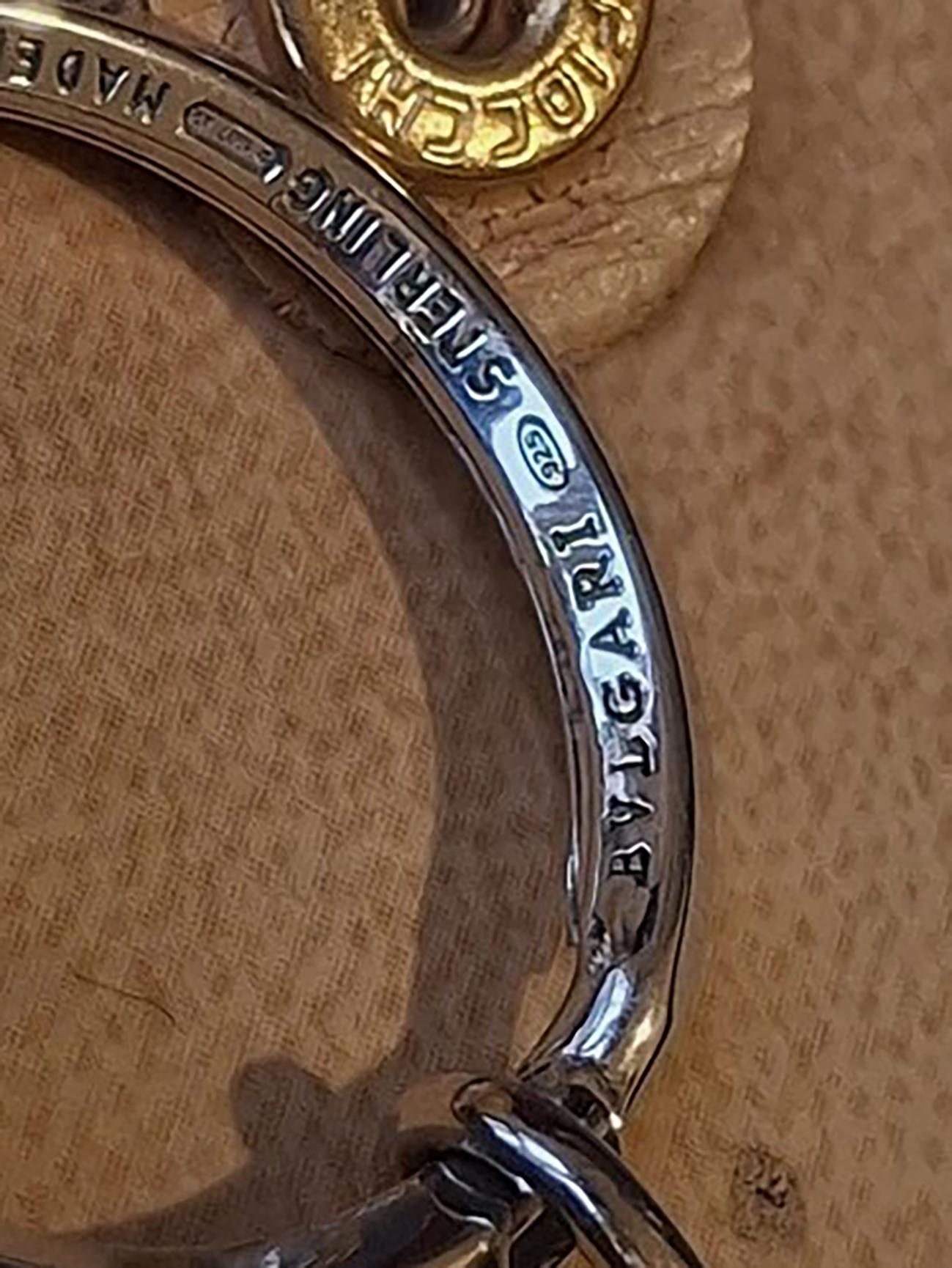 BULGARI key ring in solid 925‰ silver For Sale 5