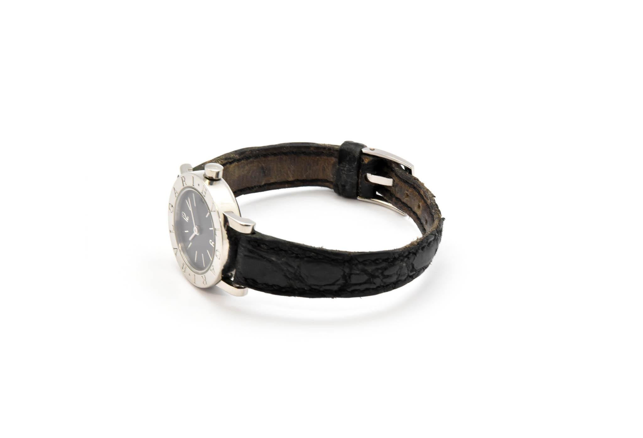 Bulgari Montre-bracelet à quartz en acier inoxydable pour femmes Réf. BB23SLD Pour femmes en vente