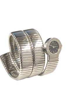 Orologio da polso Bulgari da donna in acciaio con bracciale Serpenti al quarzo