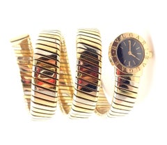 Bulgari Montre-bracelet en or tricolore Tubogas Serpent Snake Bracelet pour femmes