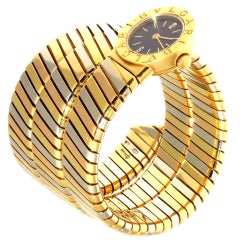 Bulgari Ladies tricolor Gold Tubogas Wristwatch