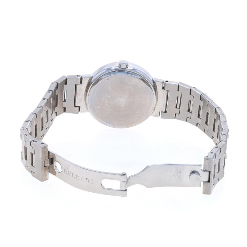 Bulgari Ladies Wristwatch L9030 - Stainless Steel Quartz 1 Year Warranty In Good Condition For Sale In Greensboro, NC