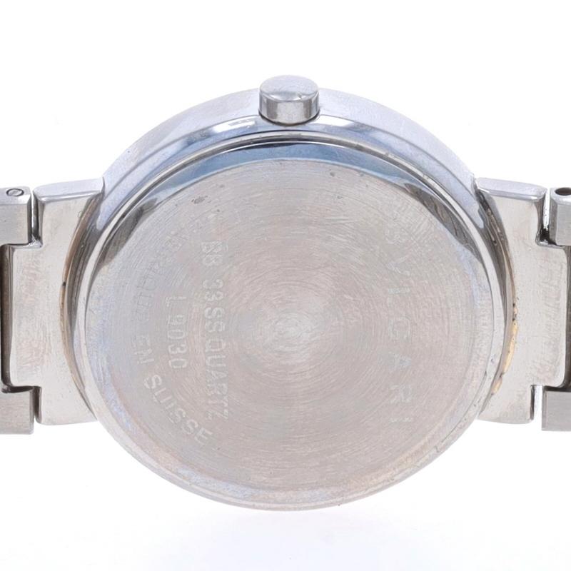 Bulgari Ladies Wristwatch L9030 - Stainless Steel Quartz 1 Year Warranty In Good Condition For Sale In Greensboro, NC
