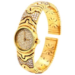 Bulgari Ladies Yellow Gold Diamond Parentesi Quartz Wristwatch Bulgari